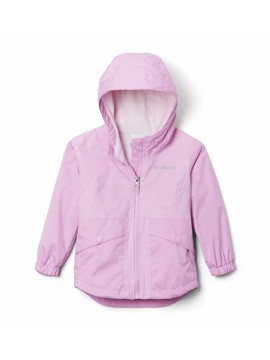 Naujiena! Columbia neperšlampama striukė Rainy Trails™ Fleece Lined Jacket (2T-4T). Spalva šviesiai rožinė